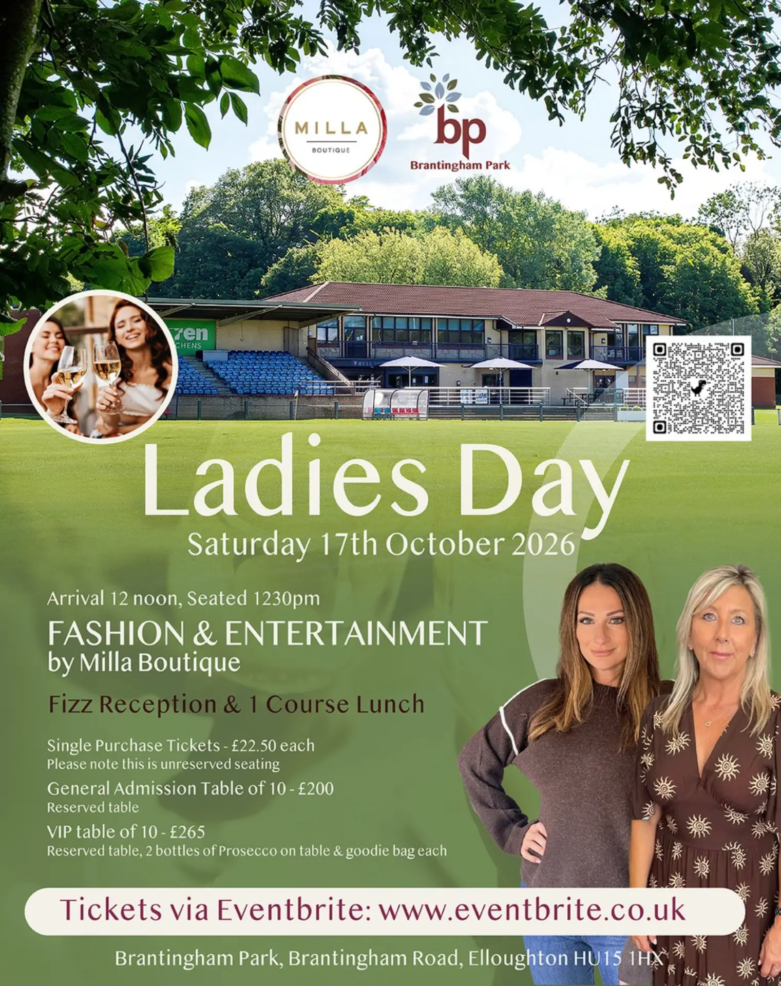 Official flyer: Ladies Day with Milla Boutique
